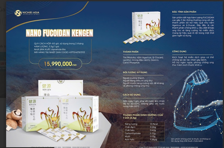 Fucoidan Kengen Thong Tin
