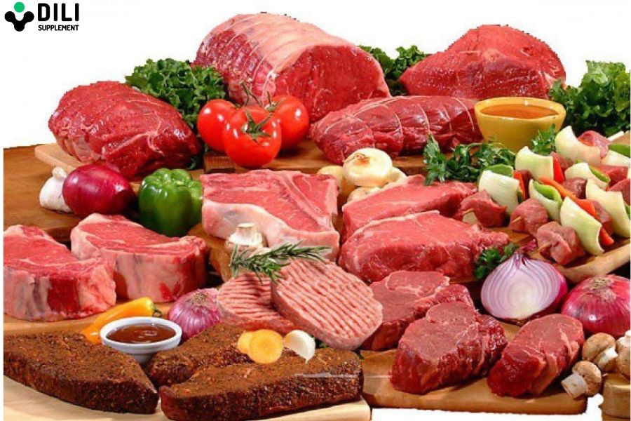 thực phẩm gây táo bón thịt đỏ
