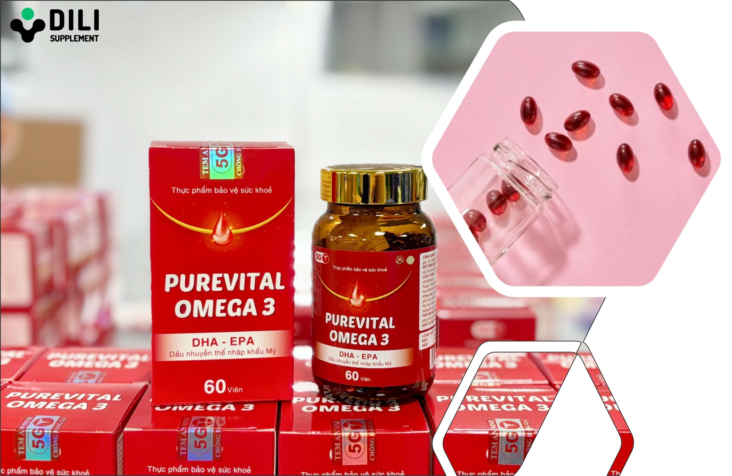 Viên dầu cá nhuyễn thể Omega 3 Purevital