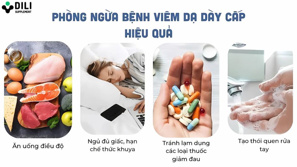 phòng ngừa viêm dạ dày cấp