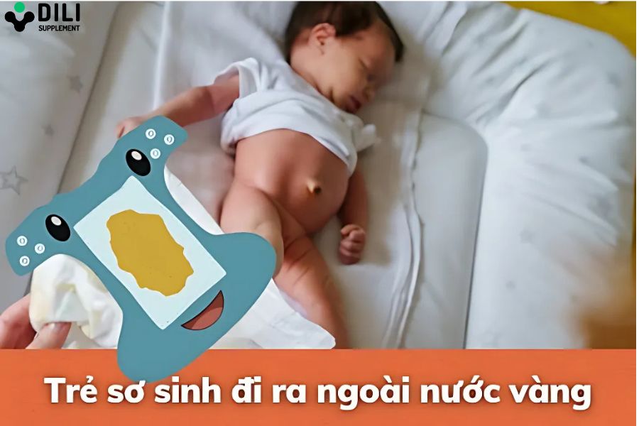 trẻ sơ sinh đi ngoài ra nước 1