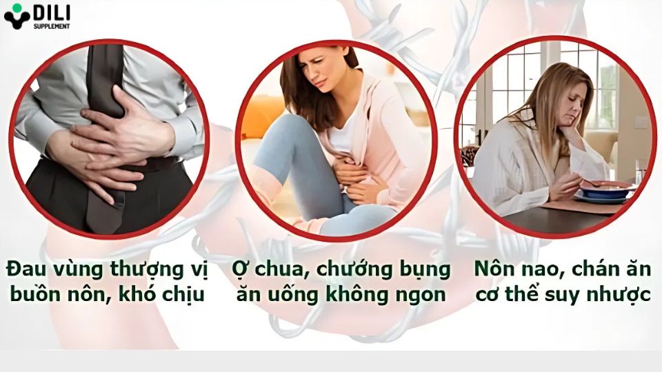 triệu chứng viêm dạ dày cấp.
