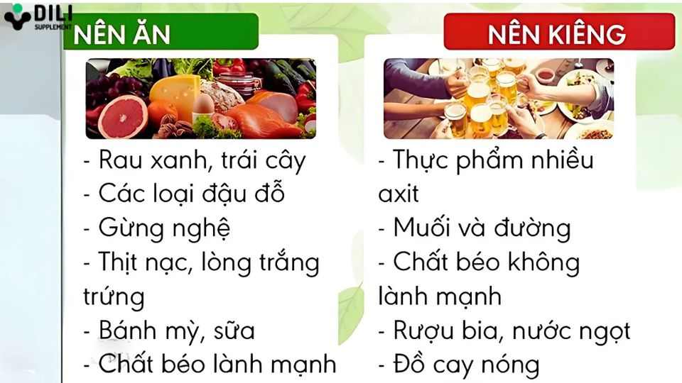 chế độ ăn cho người trào ngược dạ dày ăn gì kiêng gì