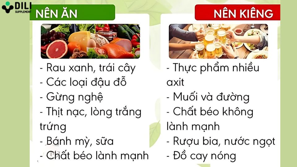 trào ngược dạ dày nên ăn gì