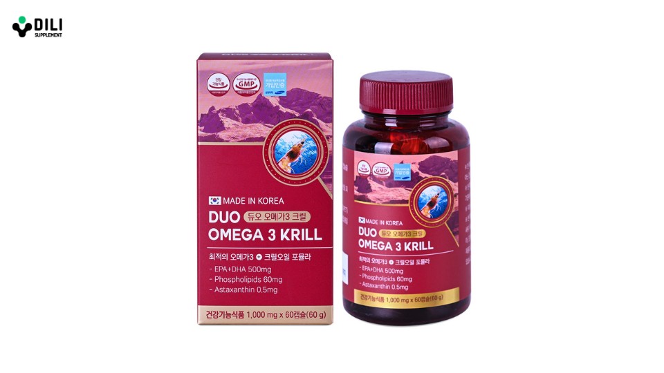 Dầu nhuyễn thể Hàn Quốc DUO OMEGA 3 KRILL